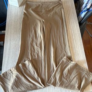 Athleta Elation Flare High Rise Leggings Taupe Size S